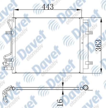 BSG 40-525-028 Klima Radyatörü 463x357x16 Cerato